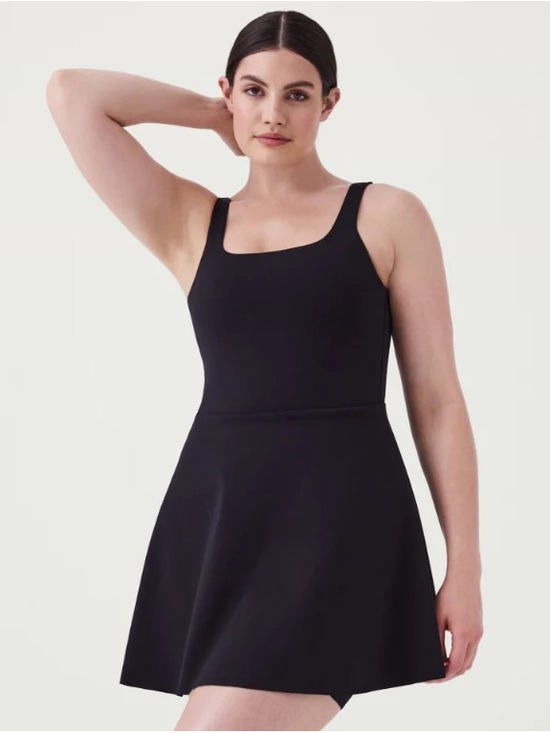 SPANX Dresses & Skirts - SPNAX | Black Square-Neck A-Line Sport Dress